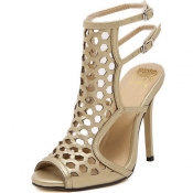 Trendy Open Toe Hollow-out Stiletto Super High Hee