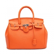 Fashion Zipper Design Orange PU Clutches Bags