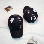 Stylish Embroidery Design Black Cotton Hats