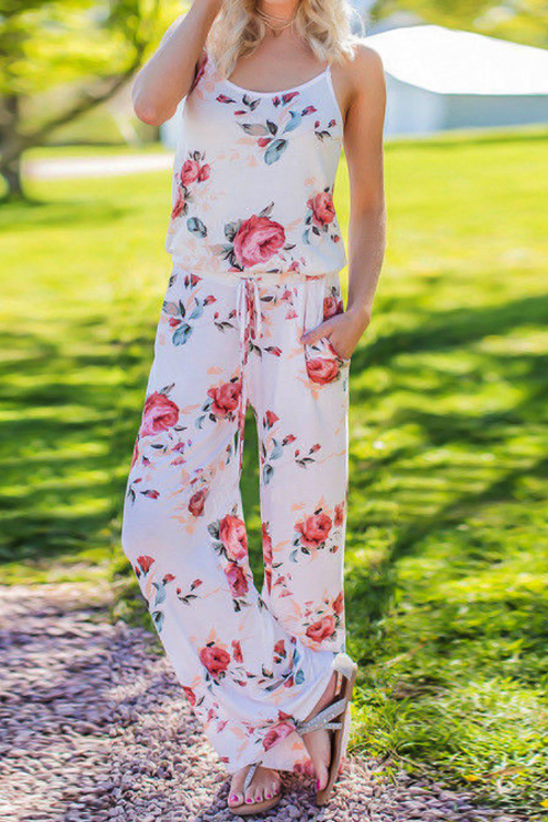 Everything is Floral Casual Jumpsuits(Non Position