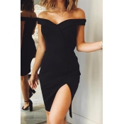 Lingering Farewell Off The Shoulder Bodycon Dress
