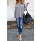 Lovely Gentle Off The Shoulder Casual T-shirt