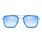 Fashion Hollow-out Blue PC Sunglasses