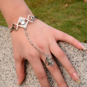Fashion Hollow-out Silver Metal Bracelet