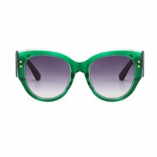 Lovely Fashion Color Striped Green PC Sunglasses