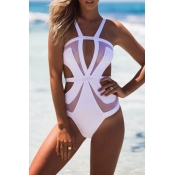 Lovely Chic Hollow-out Patchwork White Polyester O