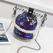 Lovely Fashion Sequin Decorate Crossbody Bag