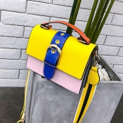 Lovely Fashion Contrast Color Yellow Crossbody Bag
