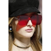 Lovely Fashion Rimless Red PC Sunglasses
