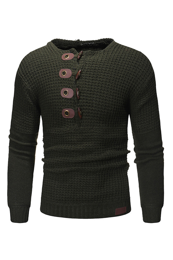 Lovely Casual Hooded Collar Green Sweaters