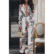 Lovely Casual Printed Multicolor Blending One-piec