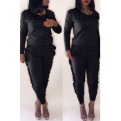 Lovely Casual Stringy Selvedge Black Blending Two-