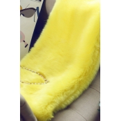Lovely Temperament Winter Yelllow Faux Fur Scarves