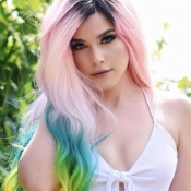 Lovely Stylish Long Colorful Curly Hair Wigs