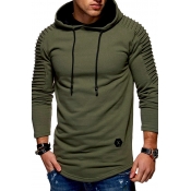 Lovely Casual Ruffle Army Green Hoodies