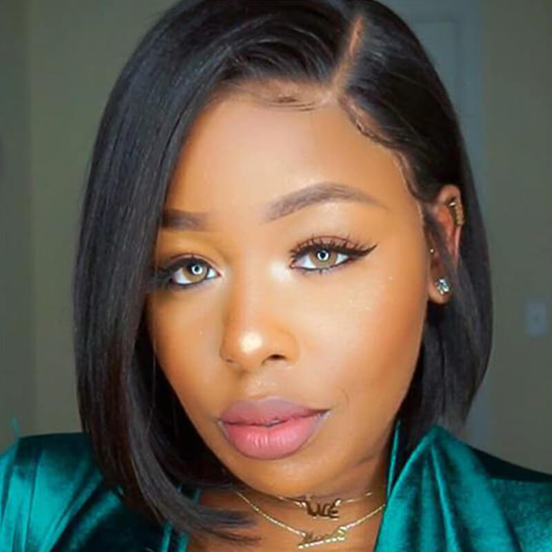 Lovely Trendy Short Bob Black Wigs