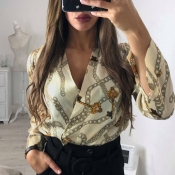 Lovely Trendy Printed Creamy White Cotton Blends B