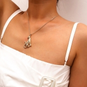 Lovely Trendy Animal Gold Metal Necklace