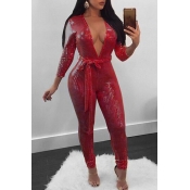 Lovely Trendy Skinny Red One-piece Jumpsuit (With 