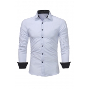 Lovely Casual Patchwork White Cotton Shirts
