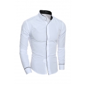 Lovely Trendy Patchwork White Blending Shirts