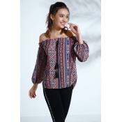 Lovely Vintage Dew Shoulder Multicolor Cotton Blen