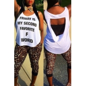 Lovely Casual Hollowed-out White T-shirt