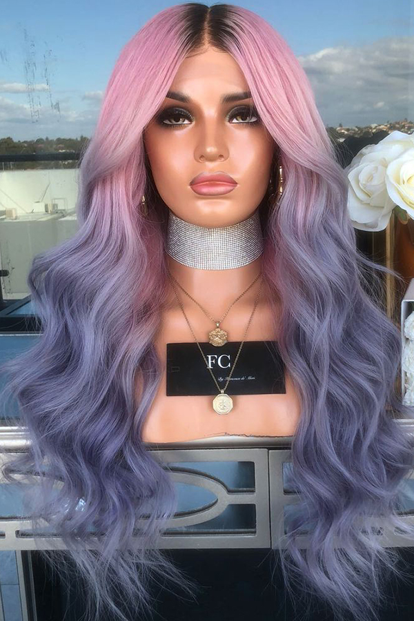 Lovely Purple/ Red High Temperature Wire Wigs