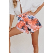 Lovely Bohemian Printed Orange Shorts