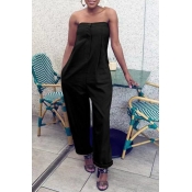 Lovely Off The Shoulder Black One-piece Jumpsuits