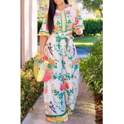 Lovely Summer Half Sleeves Printed Two-piece Pants