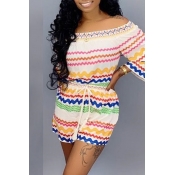 Lovely Leisure Striped Two-piece Shorts Set