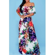 Lovely Sweet Printed Multicolor Floor Length Dress