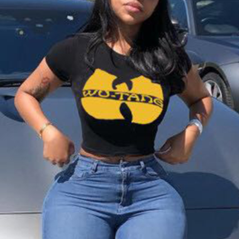 Lovely Casual Printed Skinny Black T-shirt