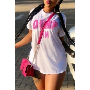 Lovely Casual Nail Bead Design White T-shirt