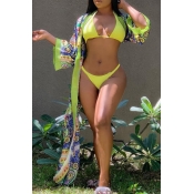 Lovely Sexy High-Leg Multicolor Two-piece Swimwear