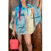 Lovely Casual Printed Multicolor Coat