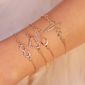 Lovely Fashion Hollow-out Gold Alloy Bracelet