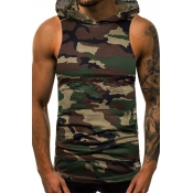 Lovely Casual Camouflage Printed Army Green Vest