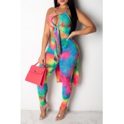 Lovely Bohemian Sexy Printed Hollow-out Two-piece 