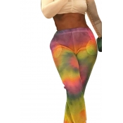 Lovely Casual Tie-dye Multicolor Pants