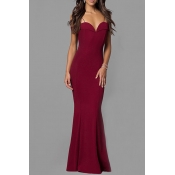 Lovely Elegant Off The Shoulder V Neck Spaghetti S