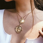 Lovely Stylish Multilayer Gold Alloy Necklace