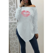 Lovely Casual Asymmetrical White Blouses