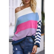 Lovely Color-lump Patchwork Multicolor Sweaters