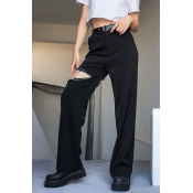 Lovely Chic Hollow-out Black Pants