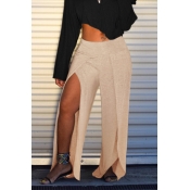 Lovely Casual Loose Beige Pants