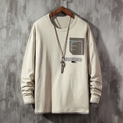 Lovely Casual O Neck Printed Apricot T-shirt