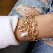 Lovely Chic Cascading Gold Alloy Bracelet