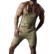 Lovely Casual Zipper Design Khaki Shorts